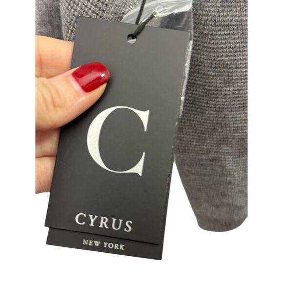 Cyrus Grey Open Cardigan Sweater with Button Sides Women's Size XL New $110 - Picture 7 of 8